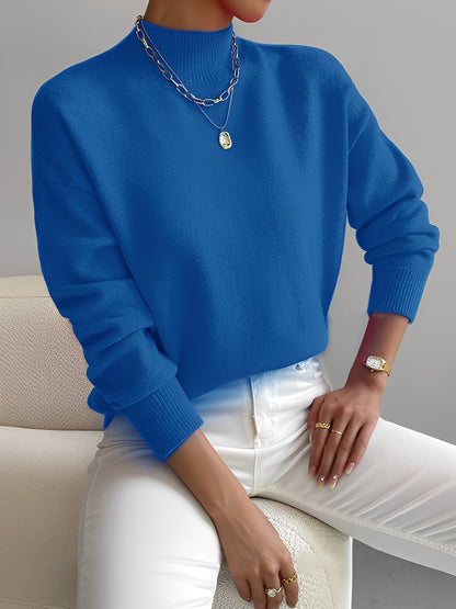 Roxana - Eleganter Strickpullover mit halbem Kragen für Damen