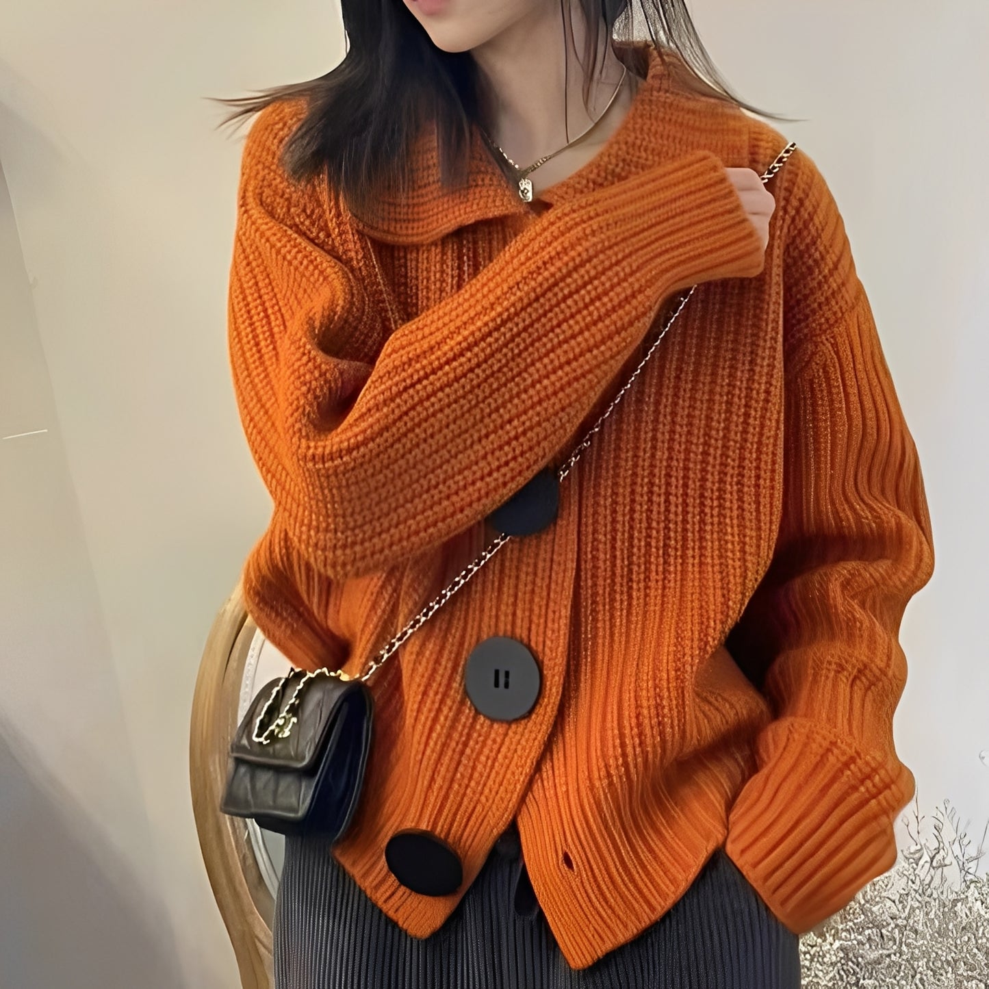 Alexus - Lockerer Cardigan mit Knopfleiste für Damen
