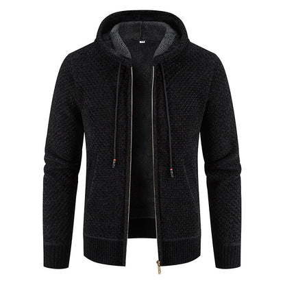 Reynard - Stilvoller Fleece-Cardigan mit Kapuze für Herren