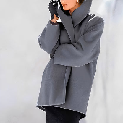 Dannie - Eleganter, locker fallender Wollmantel für Damen