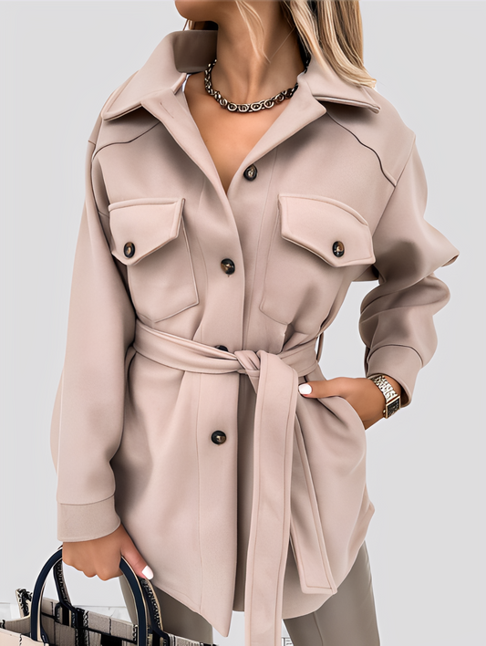 Tiffanie - Moderne, leichte Wolljacke mit Reverskragen für Damen