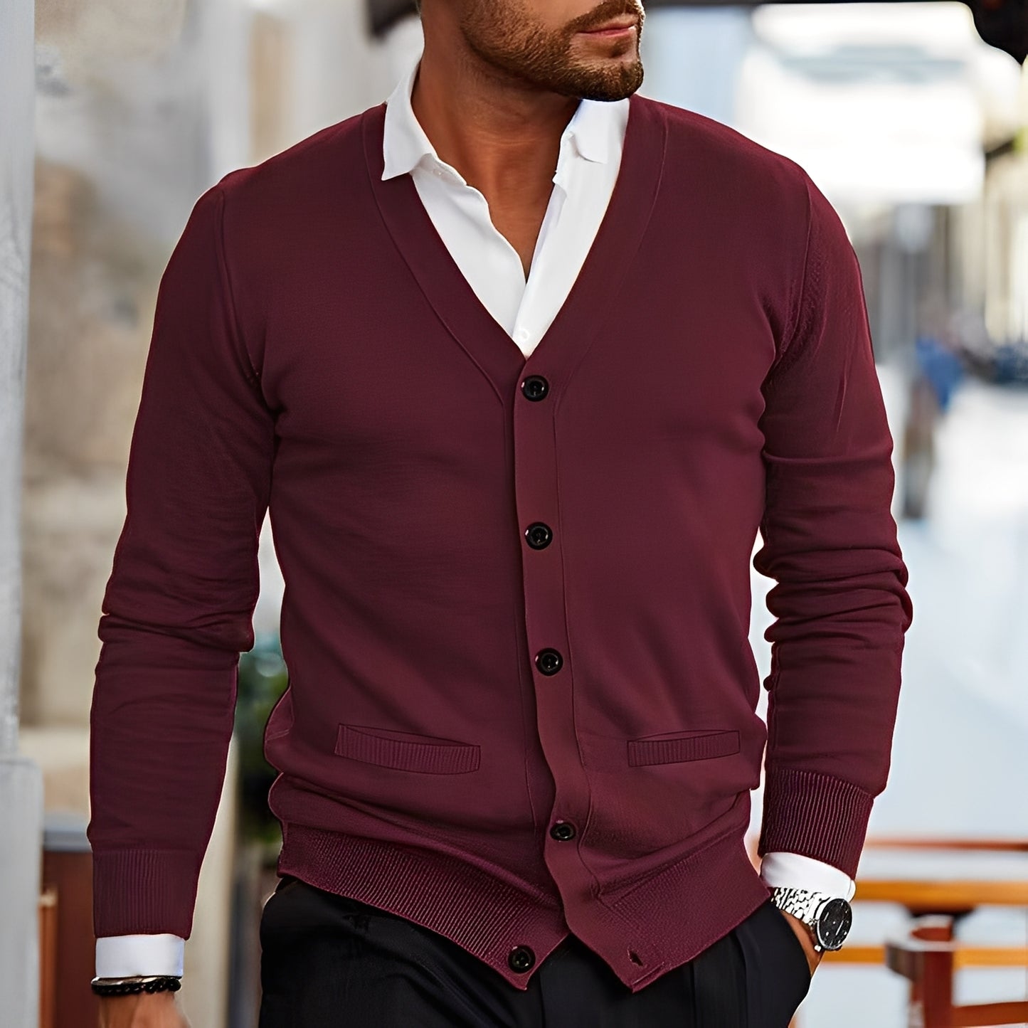 Terence - Retro-Pullover mit Taschen für Herren