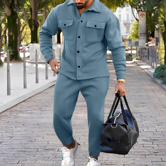 Kent - Lässiges Slim-Fit-Set aus Hemd und Hose für Herren