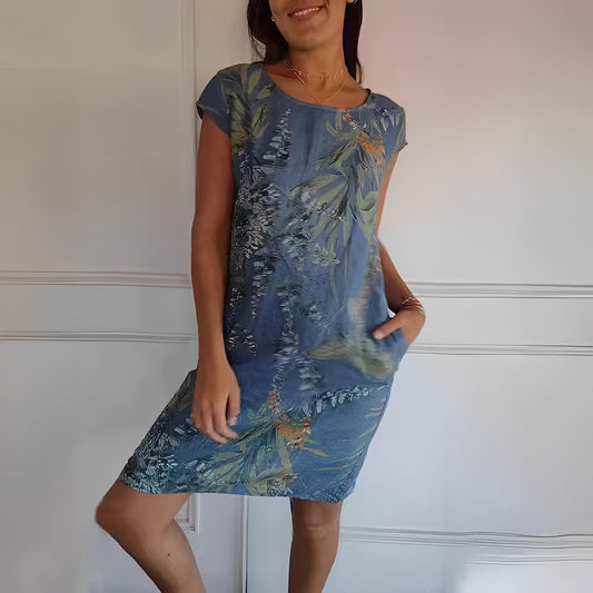 Jocelyn - Lässiges, lockeres Kleid mit Print für Damen