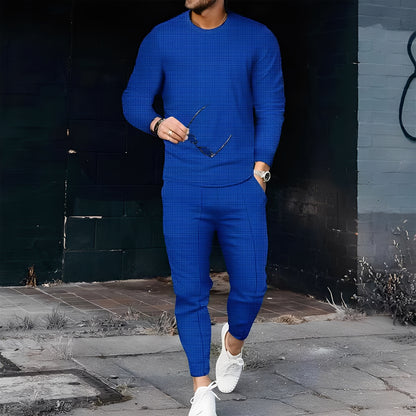 Dillan - Lässiges Slim-Fit-Set für Herren aus Waffelstoff