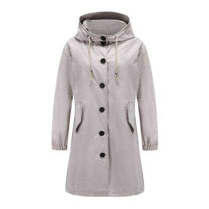 Vivyan - Lässige wasserdichte Jacke mit Kapuze für Damen