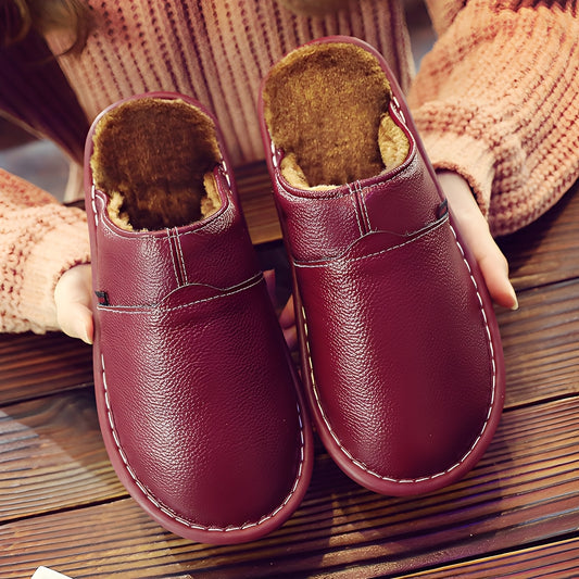 Jasper - Lässige, mit Fell gefütterte Hausschuhe für Herren