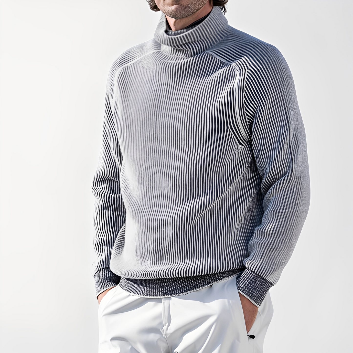Jarrett - Lässiger Kaschmirpullover mit hohem Kragen für Herren