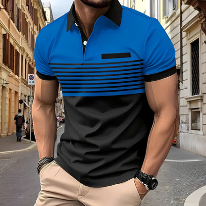 Rayden - Stilvolles gestreiftes Polohemd für Herren