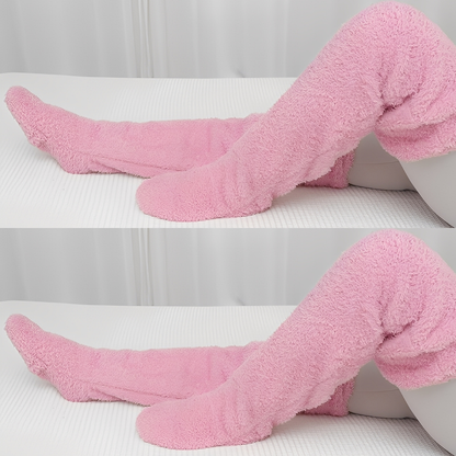 Camellia - Warme, überknielange Wintersocken für Damen