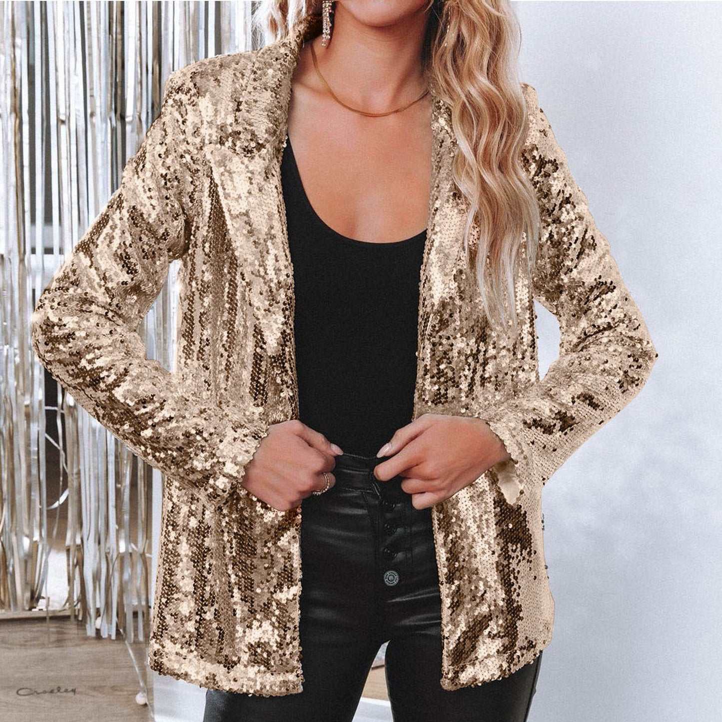 Miranda - Glänzender Paillettenblazer für Damen