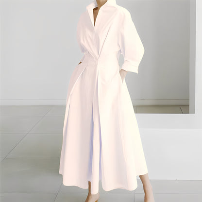 Lavina - Lockeres Langarmkleid mit Taschen für Damen
