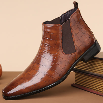 Gladwin - Formelle glänzende Lederstiefel für Herren