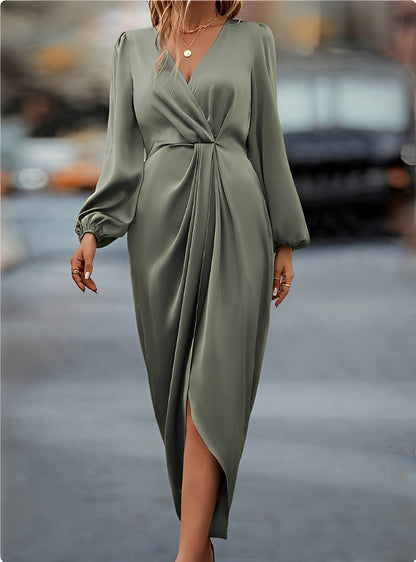 Diantha - Stilvolles Kleid mit geschlitzten Laternenärmeln für Damen