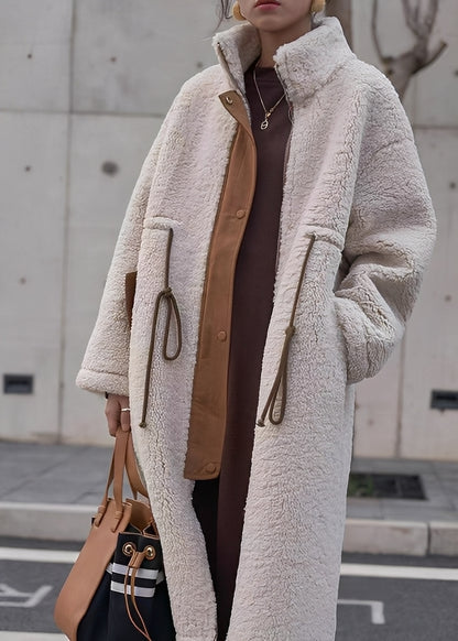 Noelene - Warmer, locker sitzender Wollmantel für Damen