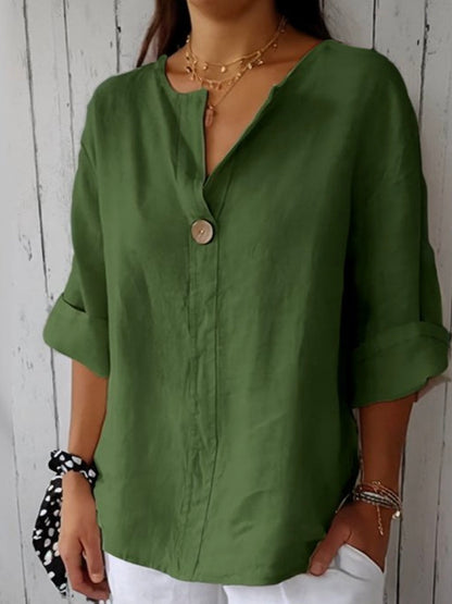 Siggy - Komfortable Bluse mit V-Ausschnitt