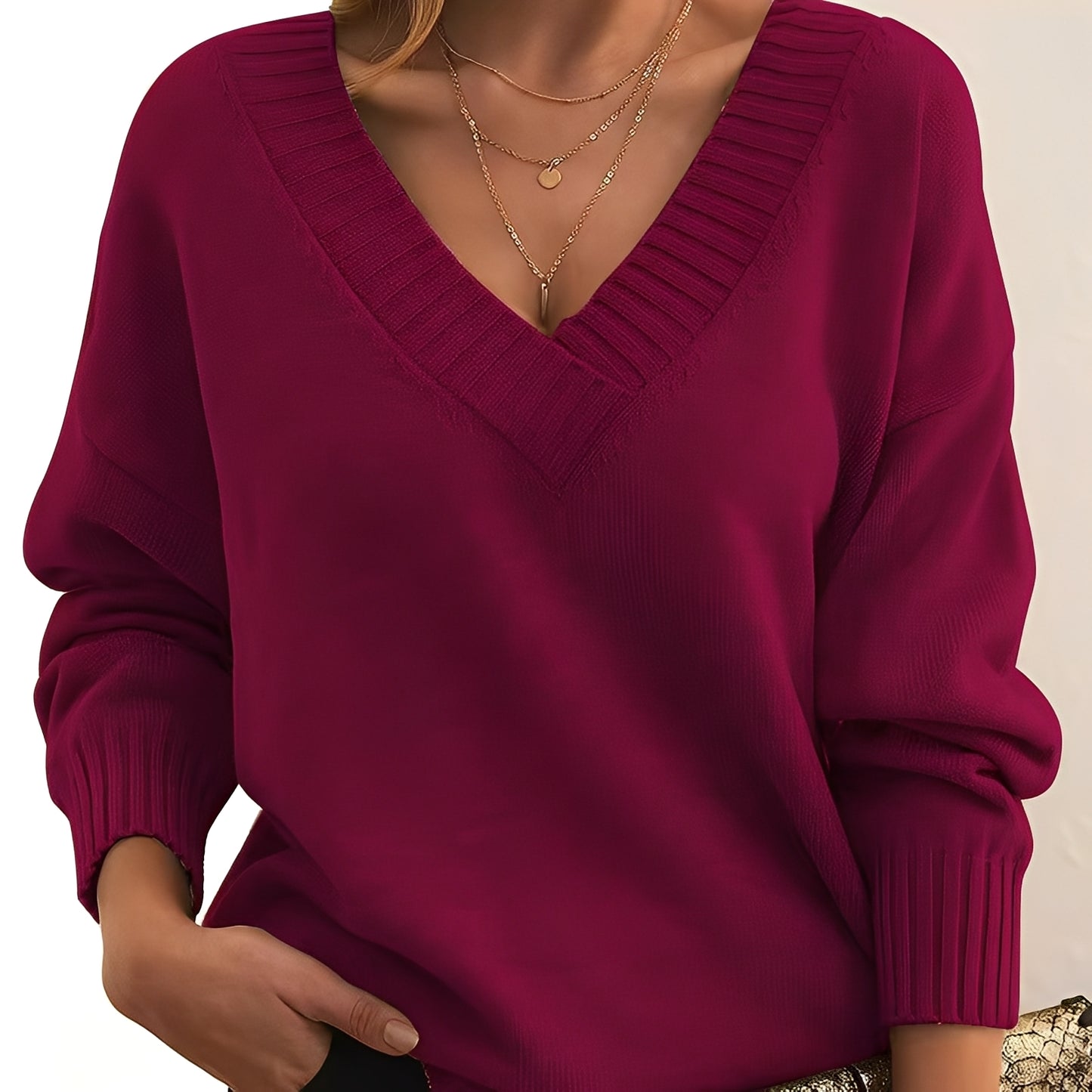 Merideth - Einfacher, vielseitiger Pullover für Damen