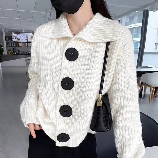 Alannah - Modische Strickjacke mit großen Knöpfen für Damen
