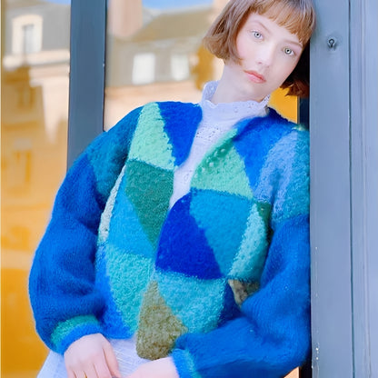 Luna - Warmer Pullover mit Kontrastfarben für Damen