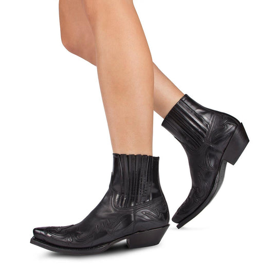 Geraldine - Retro-Cowboystiefel aus Leder für Damen