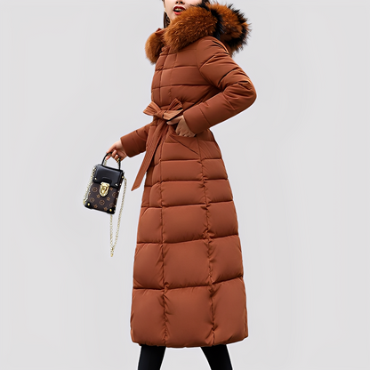 Mollie - Modischer, wattierter langer Mantel für Damen