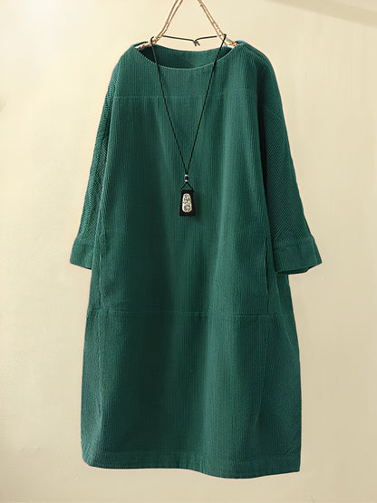 Amie - Lässiges, lockeres Cordkleid für Damen