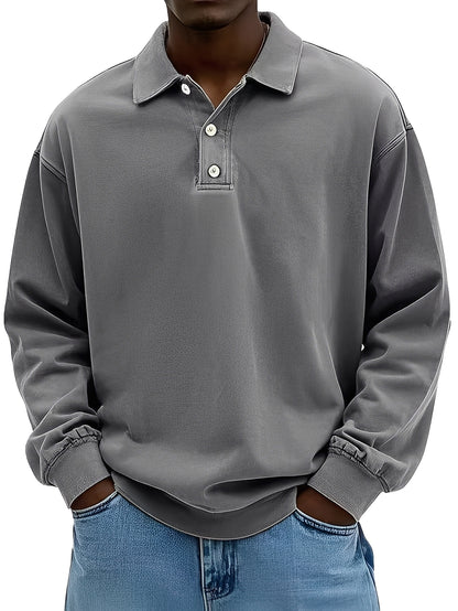 Clayton - Klassisches Langarm-Poloshirt für Herren