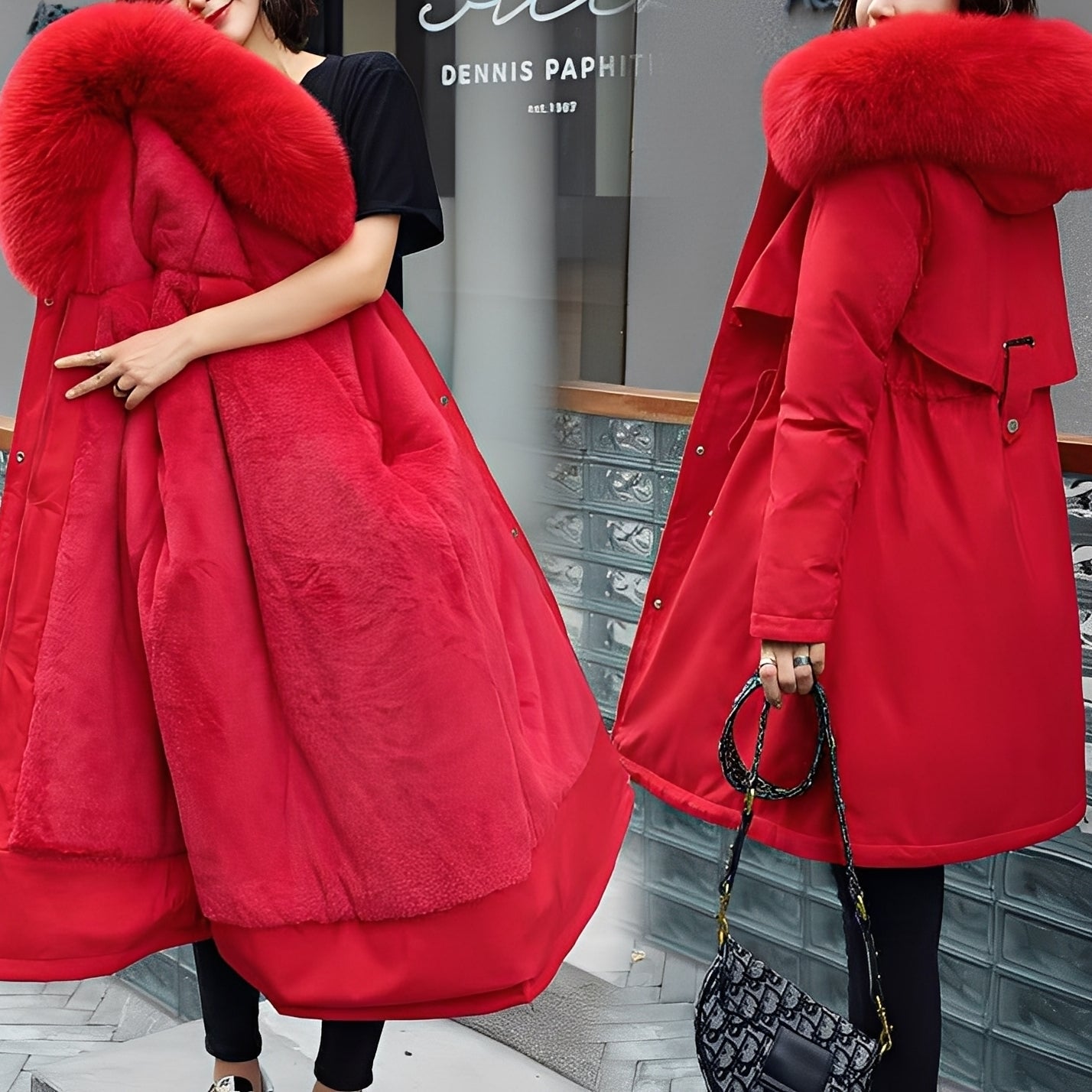 Evette - Stilvoller, warmer, wattierter Mantel mit Kapuze für Damen