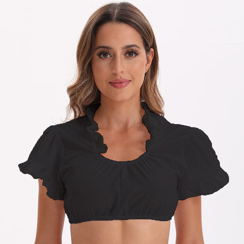Leyla - Kurzärmelige Oktoberfest-Bluse für Damen