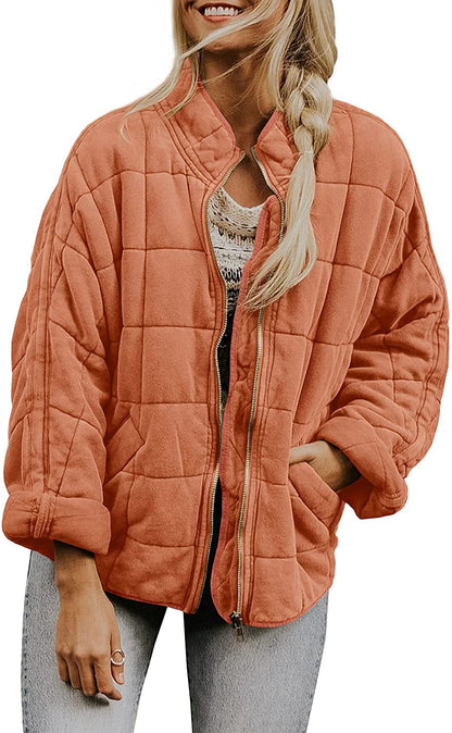 Wenona - Warme Karojacke mit Taschen für Damen