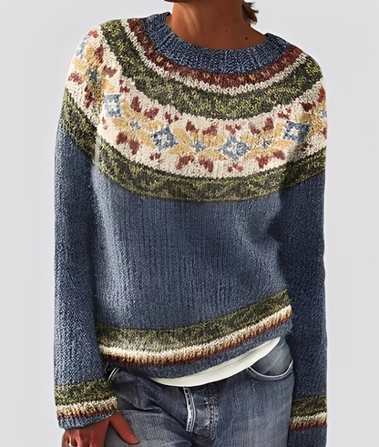 Christal - Stilvoller, locker geschnittener Wollpullover für Damen