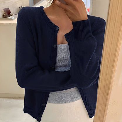 Jaqueline - Schlichter, stilvoller Strickcardigan für Damen
