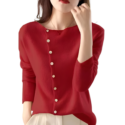 Joann - Stilvoller, leichter Pullover mit Knöpfen für Damen