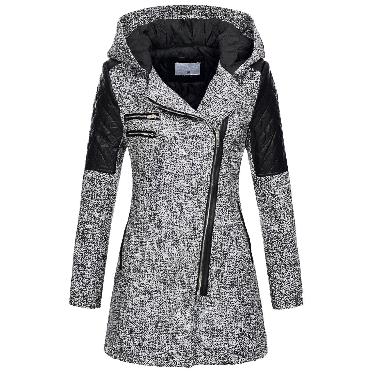 Chasity - Stilvoller warmer Mantel mit Kapuze für Damen