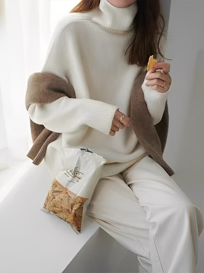 Gloria - Eleganter Rollkragenpullover aus Wolle für Damen