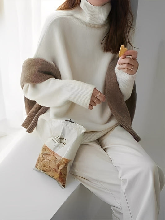 Gloria - Eleganter Rollkragenpullover aus Wolle für Damen