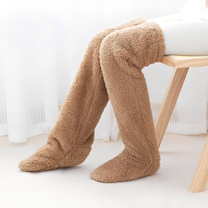 Camellia - Warme, überknielange Wintersocken für Damen