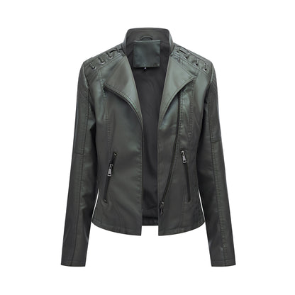 Narelle - Stilvolle, schmale kurze Lederjacke für Damen