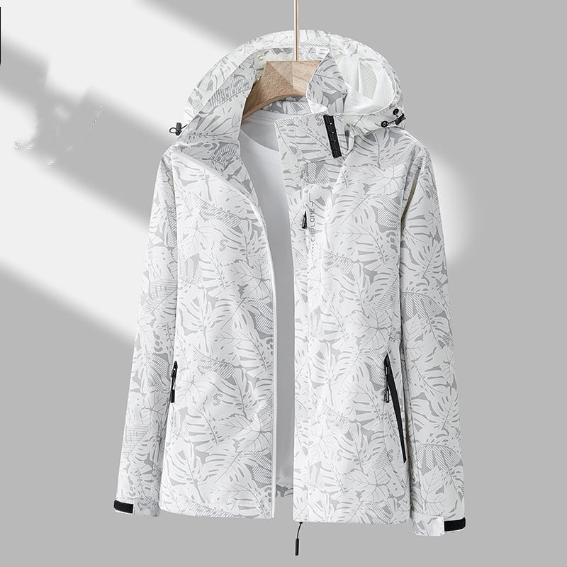 Emmaline - Stilvolle bedruckte Outdoorjacke mit Kapuze für Damen