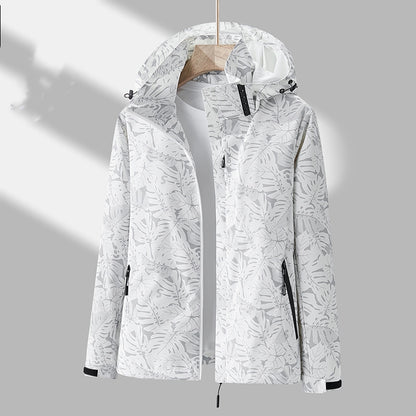 Emmaline - Stilvolle bedruckte Outdoorjacke mit Kapuze für Damen