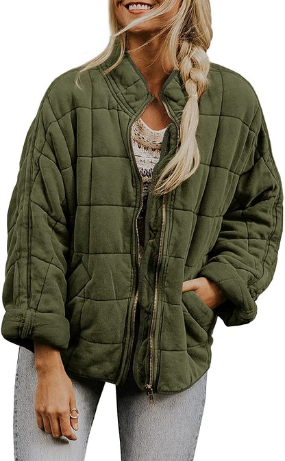 Wenona - Warme Karojacke mit Taschen für Damen
