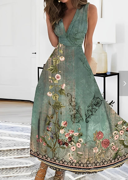 Breanna - Hoch tailliertes Kleid mit Blumenmuster für Damen