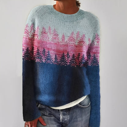 Heather - Klassischer Strickpullover mit Muster für Damen