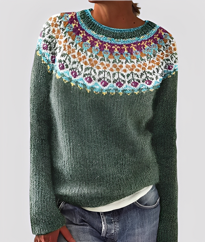 Christal - Stilvoller, locker geschnittener Wollpullover für Damen