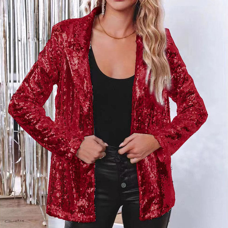 Miranda - Glänzender Paillettenblazer für Damen