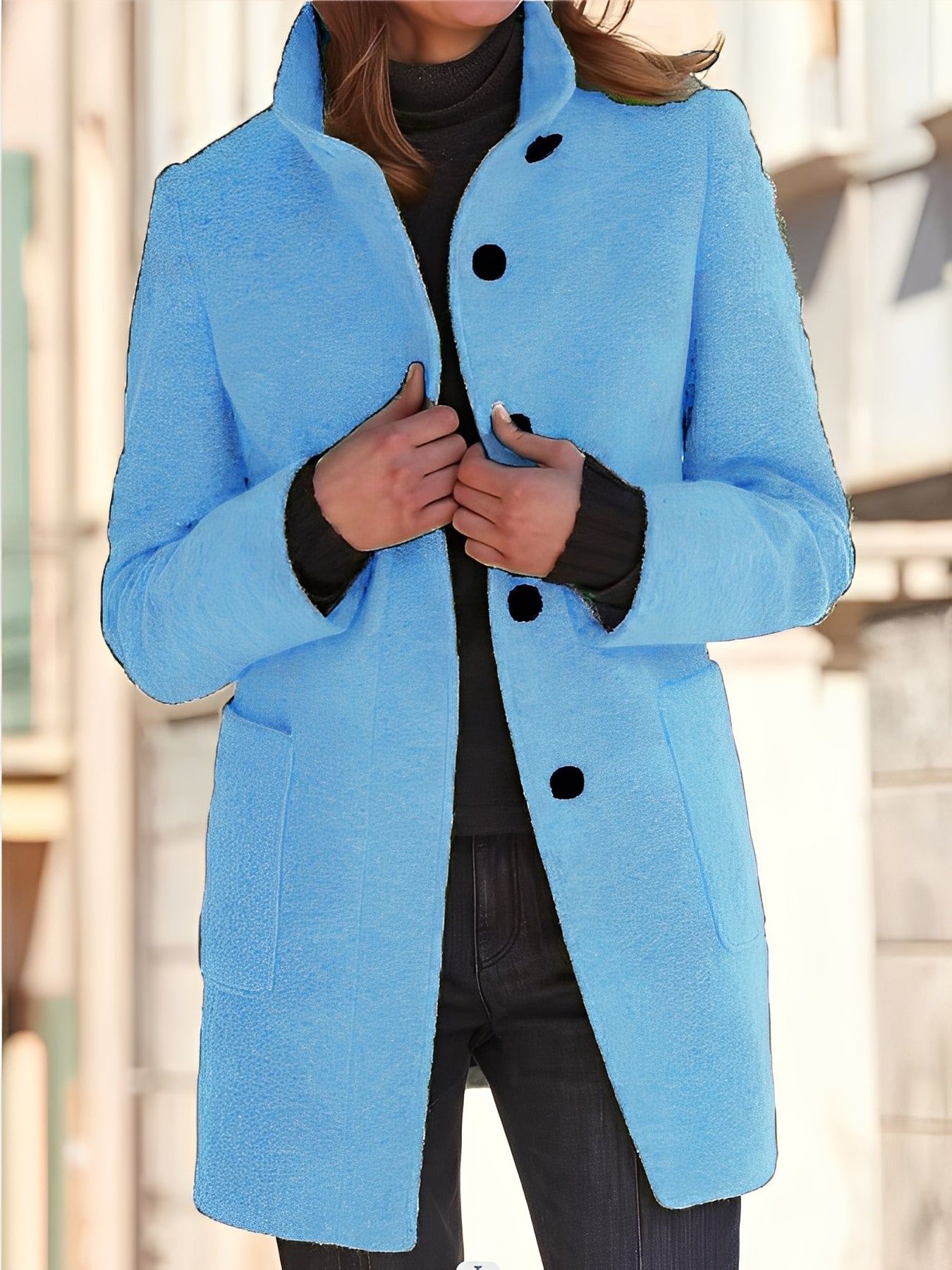 Michele - Winddichter Wollmantel für Damen