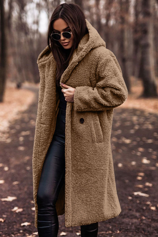 Yancy - Eleganter langer Plüschmantel für Damen