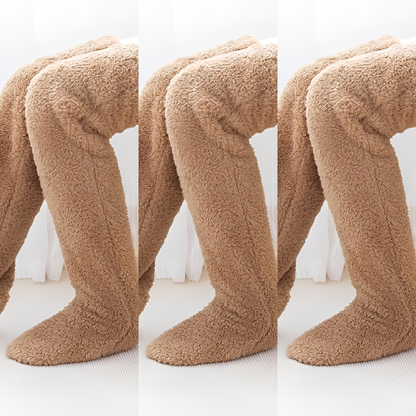 Camellia - Warme, überknielange Wintersocken für Damen