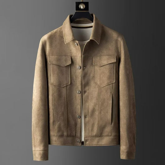 Wilbur - Klassische Lederjacke aus Wildleder für Herren