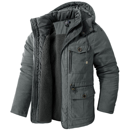 Graysen - Warme, dicke Jacke mit Kapuze für Herren